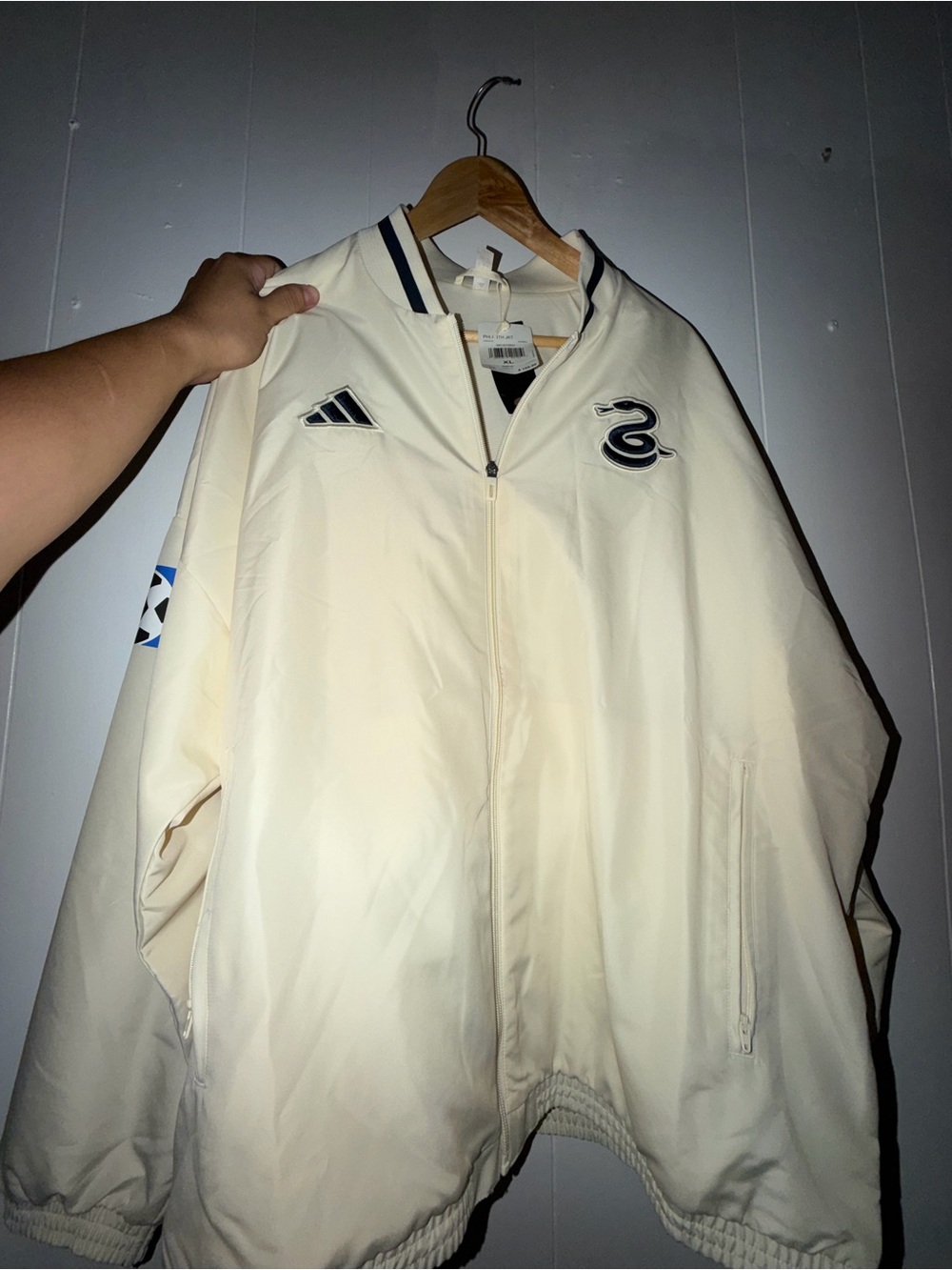 Men Adidas Philadelphia Union Windbreaker jacket Size XL
